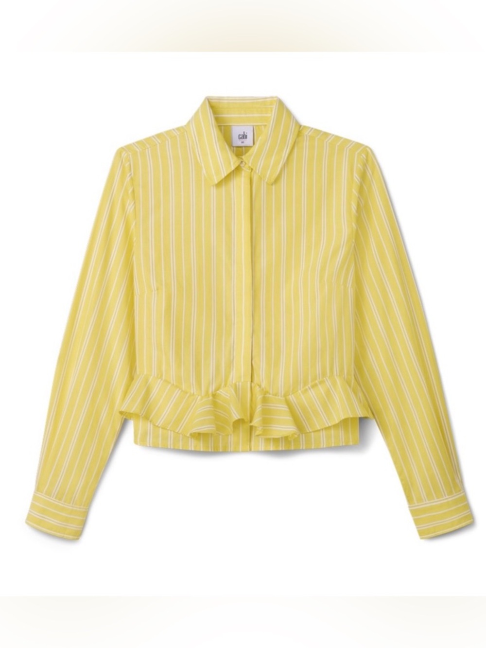 CAbi Spring 25 Flirt Shirt Yellow Medium